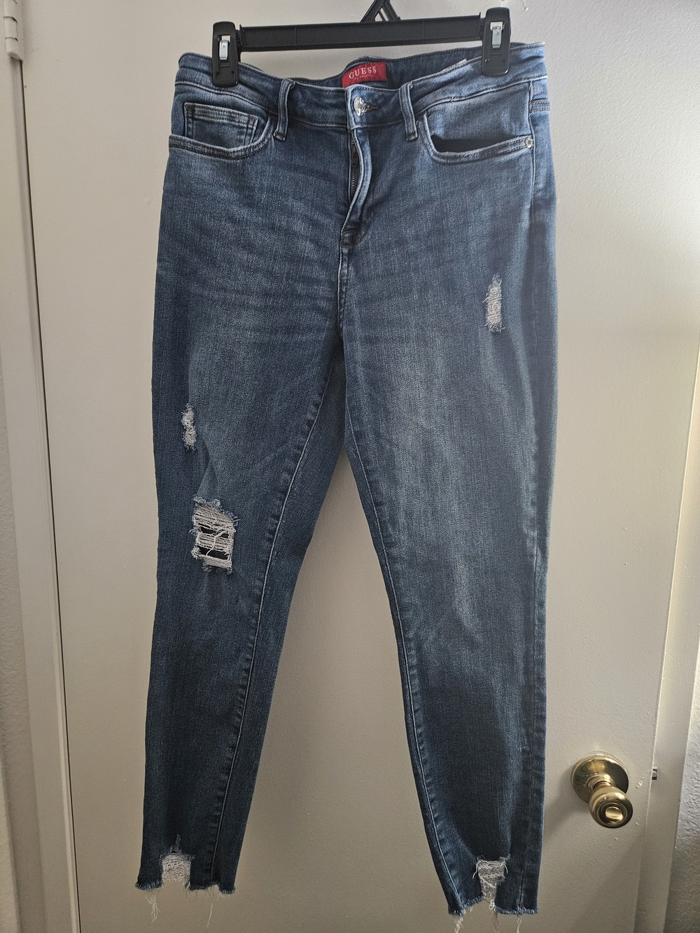 Guess Jeans Women's Distressed Blue Skinny Jeans